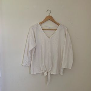 Ivory Front Tie top